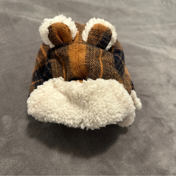 Kombi Infant Brown Plaid Aviator Winter Hat With Ears Size 9-18 Months - Picture 4 of 14